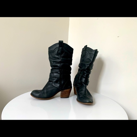 ALDO black western-styled leather boots - 8.5 - Picture 2 of 10
